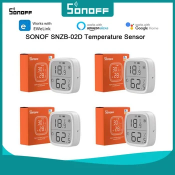 SONOFF SNZB-02D Zigbee Smart Temperatūras, Mitruma Sensors LCD Smart Home Kontrolēt Temperatūru, Mitruma Detektors APP Uzraudzība