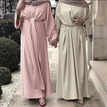 2023 Piepilsētas Augsta Vidukļa Abayas Sievietēm, Dubaija Musulmaņu Kleita FemaleIslam tīrtoņa Krāsu Temperamen Abaya Femme Turcija Eid Ramadan