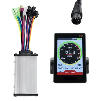 M6T Elektrisko Velosipēdu LCD Displeja Mērītājs+36V 350W Sine Vilnis Kontrolieris Krāsu Ekrāns Universālā E-Velosipēds E Scooter Nomaiņa (6PIN)