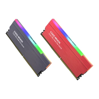 COOLMOON Alumīnija Sakausējuma RAM Heatsink Radiatora Dzesēšanas Siltuma Izlietne Dzesētāja DDR3 DDR4 Darbvirsmas Atmiņas Siltuma Atbalsta RGB Kontrolieris