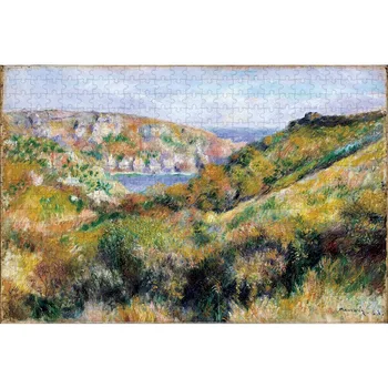 Puzzle Dāvanu Renoir Jigsaw Puzzle Eļļas Glezna Pasaulē Slavenā Glezna Harbor Ap Kalnu, Koka Pieaugušo 2000 Gabals