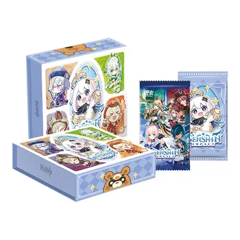 Jaunu Genshin Ietekmes Kolekcija Kartes, Piemiņas Izdevums Kārbas Metāla Kartes Anime, Spēļu Kārtis, Spēles Galda Rotaļlietas Carte Dāvanu
