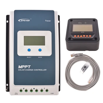 MPPT 30A EPEVER Saules Bateriju Lādētājs 12V 24V Saules Regulators LCD Gaismas un Taimeris, Slodzes Kontrole ar MT50 EPSOLAR Tracer3210AN