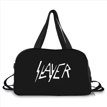 Slayer Thrash Metāla 3D drukāšanas modes tendence portatīvo liela jauda, multi-function messenger bag ceļojumu soma