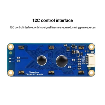 3.3 V un 5V LCD I2C Komunikācijas Modulis Balto Krāsu un Zila Fona LCD Modulis 16x2 Rakstzīmes Arduino Aveņu Pi