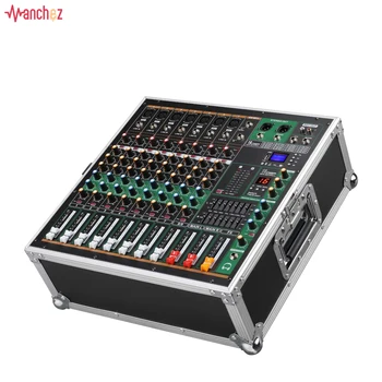 GAX-MK280 Zaļā Portatīvo Audio Skaņas Mikseris Konsoles lieljaudas Integrētu Power Amp Mikseris 8 Kanālu 16 Veidu Digital ECHO DJ