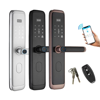 TTlock Smart Digital Durvju slēdzenes WiFi Tālvadības mājā drošības Anti theft pirkstu nospiedumu durvju slēdzenes Tuya Mājas