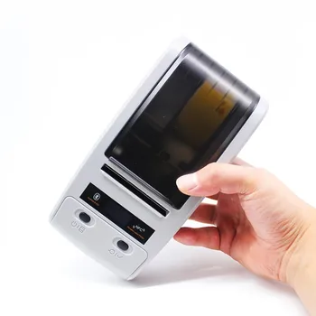 Portatīvo QR kodu, svītrkodu printeri, kas atbalsta mobilo APP komunikācijas 300dpi rokas pašlīmējošas siltuma etiķetes mašīna