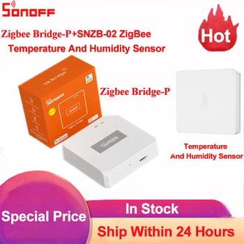 Sonoff Zigbee Tilts-P Smart Home Zigbee Hub SNZB-02 ZigBee Temperatūras Un Mitruma Sensors Darbu ar Zigbee Tilta Pa Ewelink